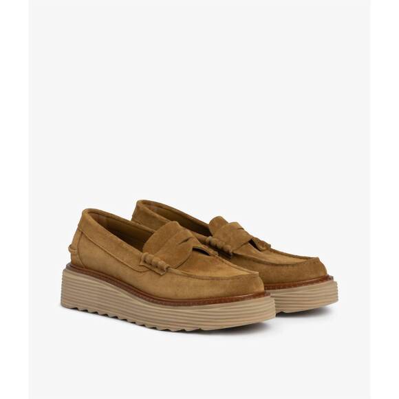 NEW PEDRO GARCIA women's sloan loafers in alpaca castoro